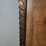 Fire pare old wooden fireplace