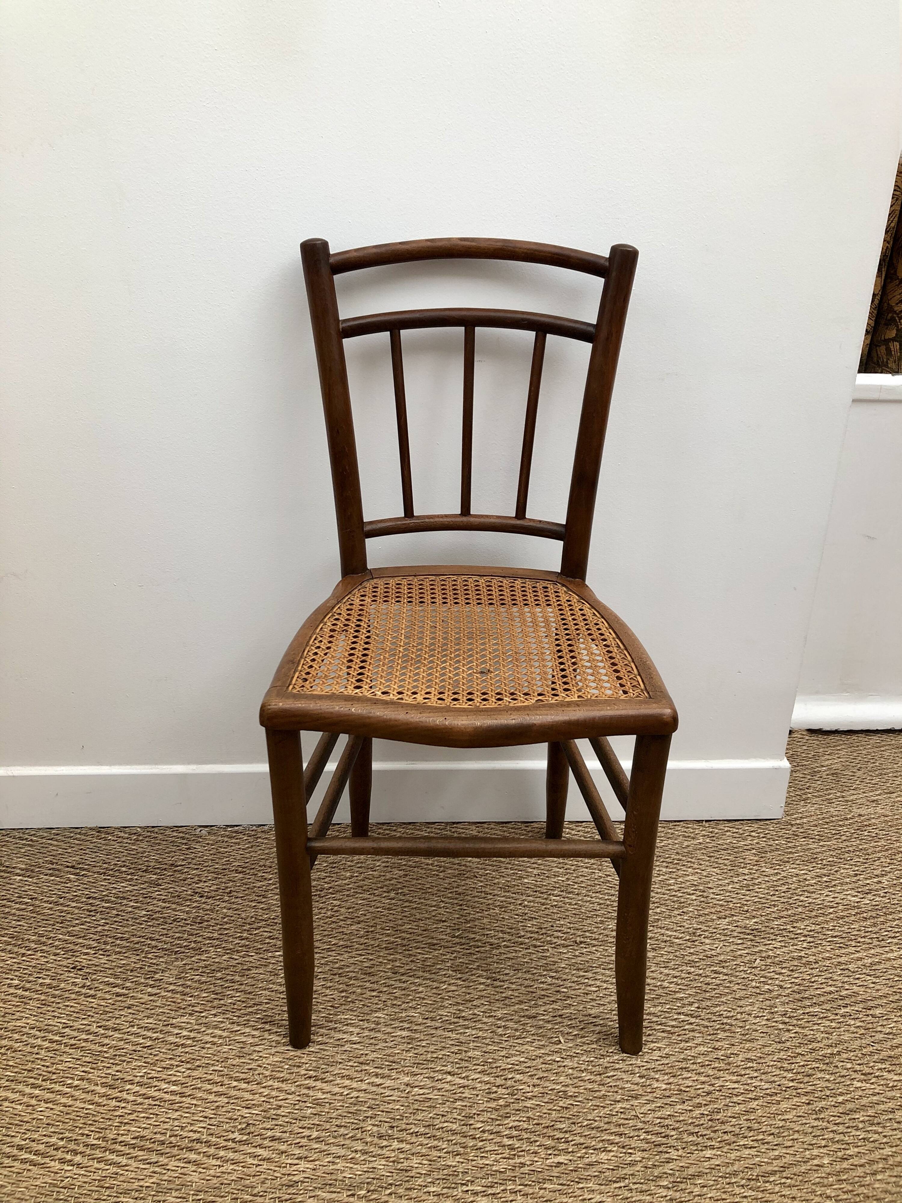 6 bistro chairs with caning seat