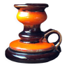 porte-bougie en céramique Fat Lava marron et orange