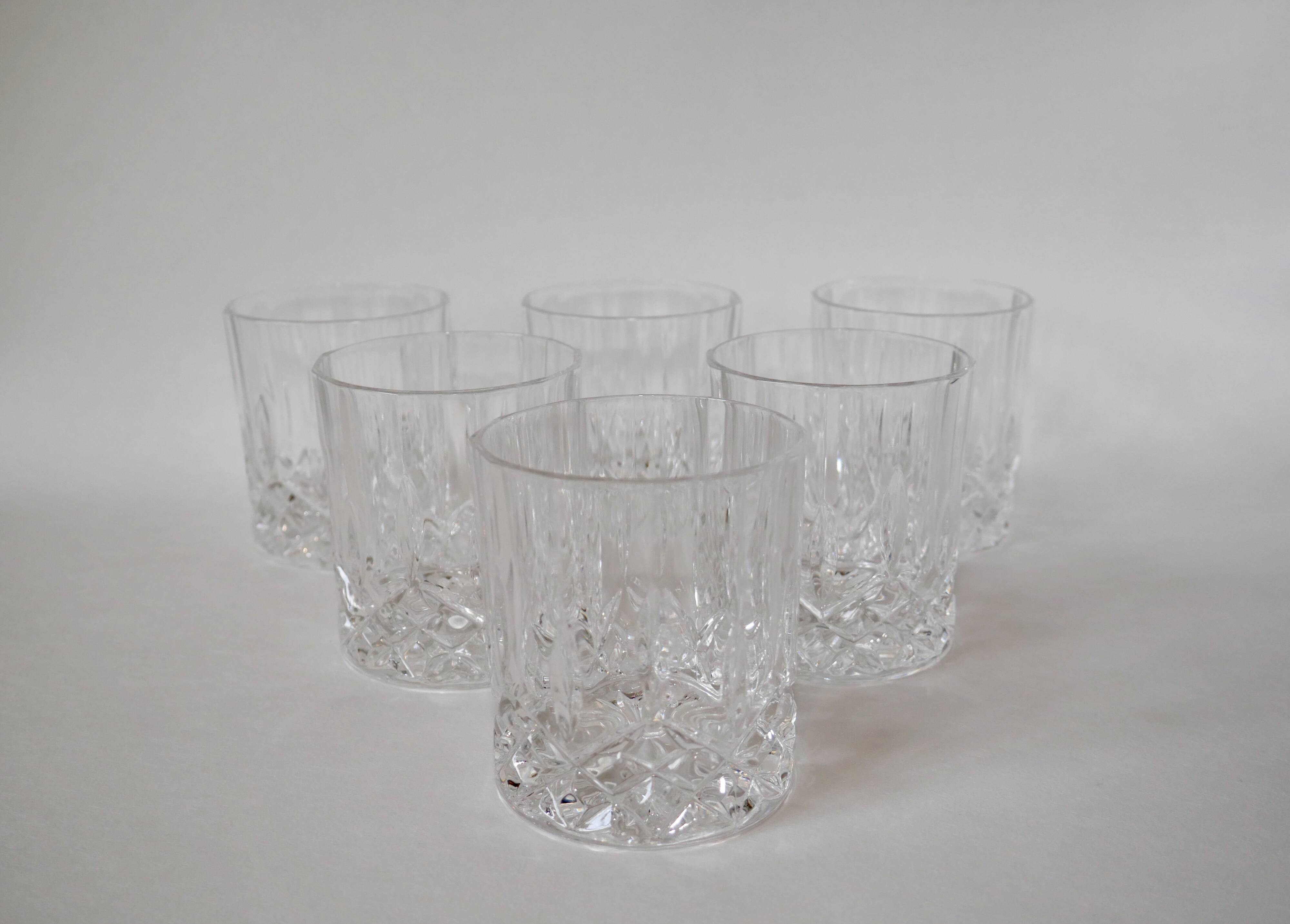 set consisting of a whiskey decanter and 6 crystal glasses 1970