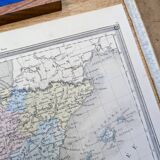 L'Espagne, carte ancienne, imprimée en 1852.