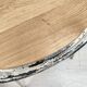 Basket armchair in metal and wood.