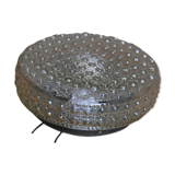 1960s metal and molded glass ceiling light