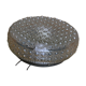1960s metal and molded glass ceiling light