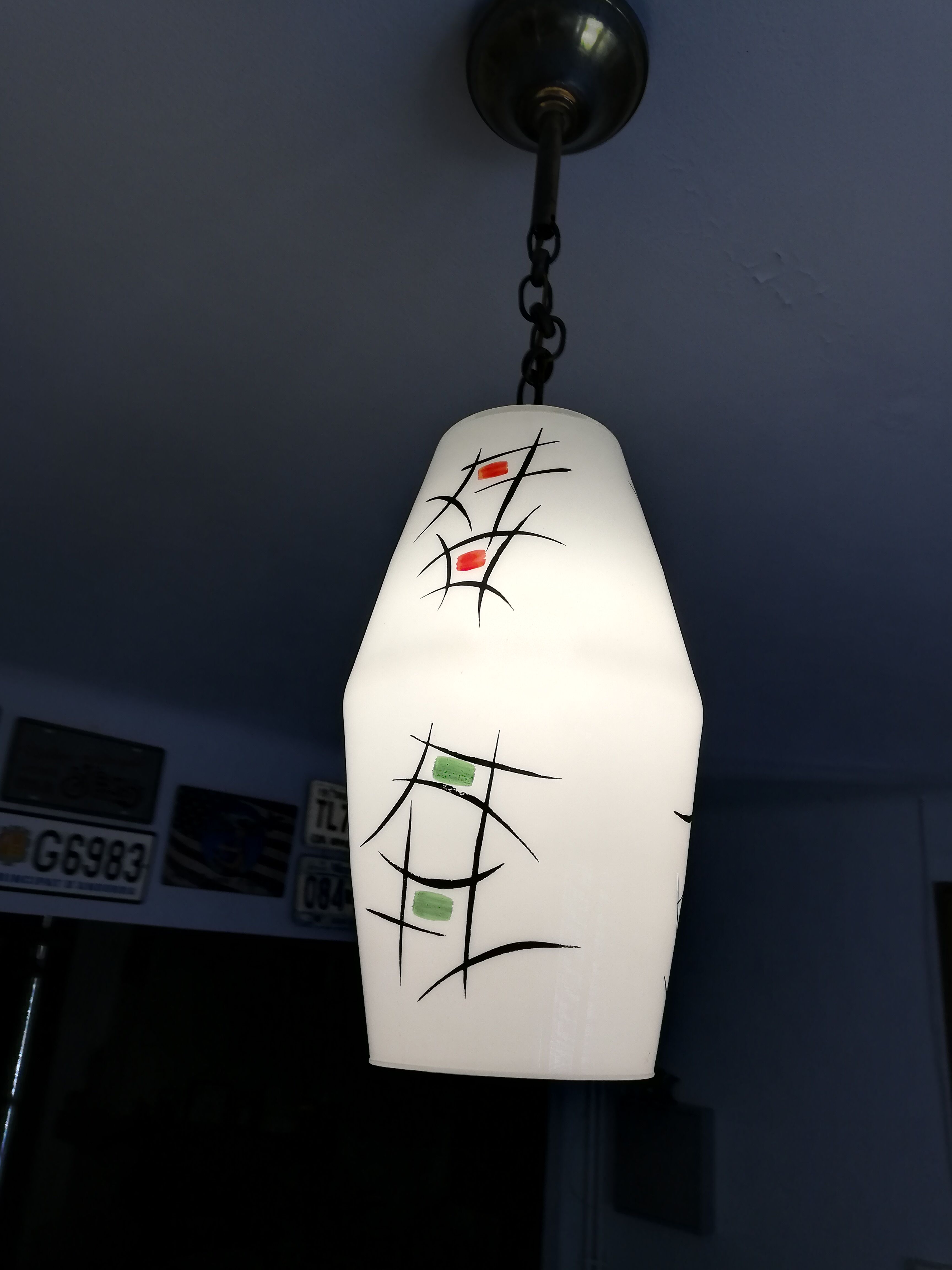 hanging lamp colorful Zen patterns 60