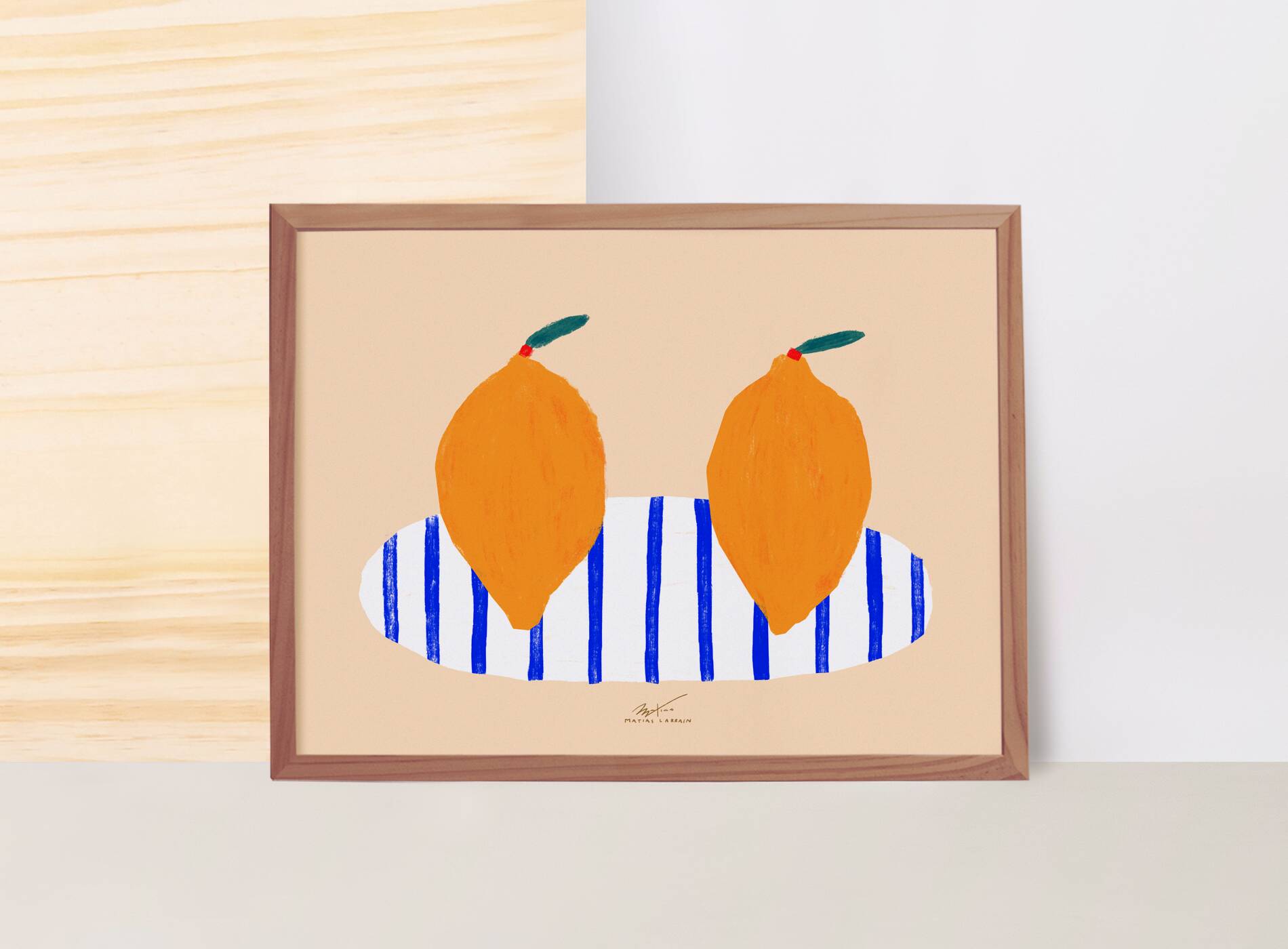 Twin lemons - Wall poster 40x30cm
