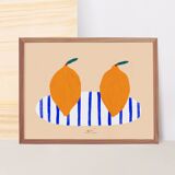 Twin lemons - Wall poster 40x30cm