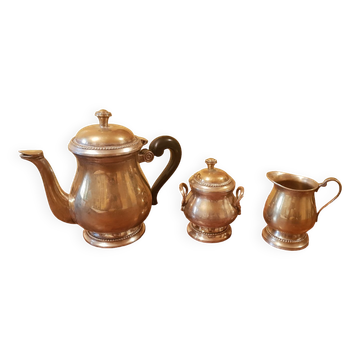 Napoleon III tea service. Silver metal hallmark.