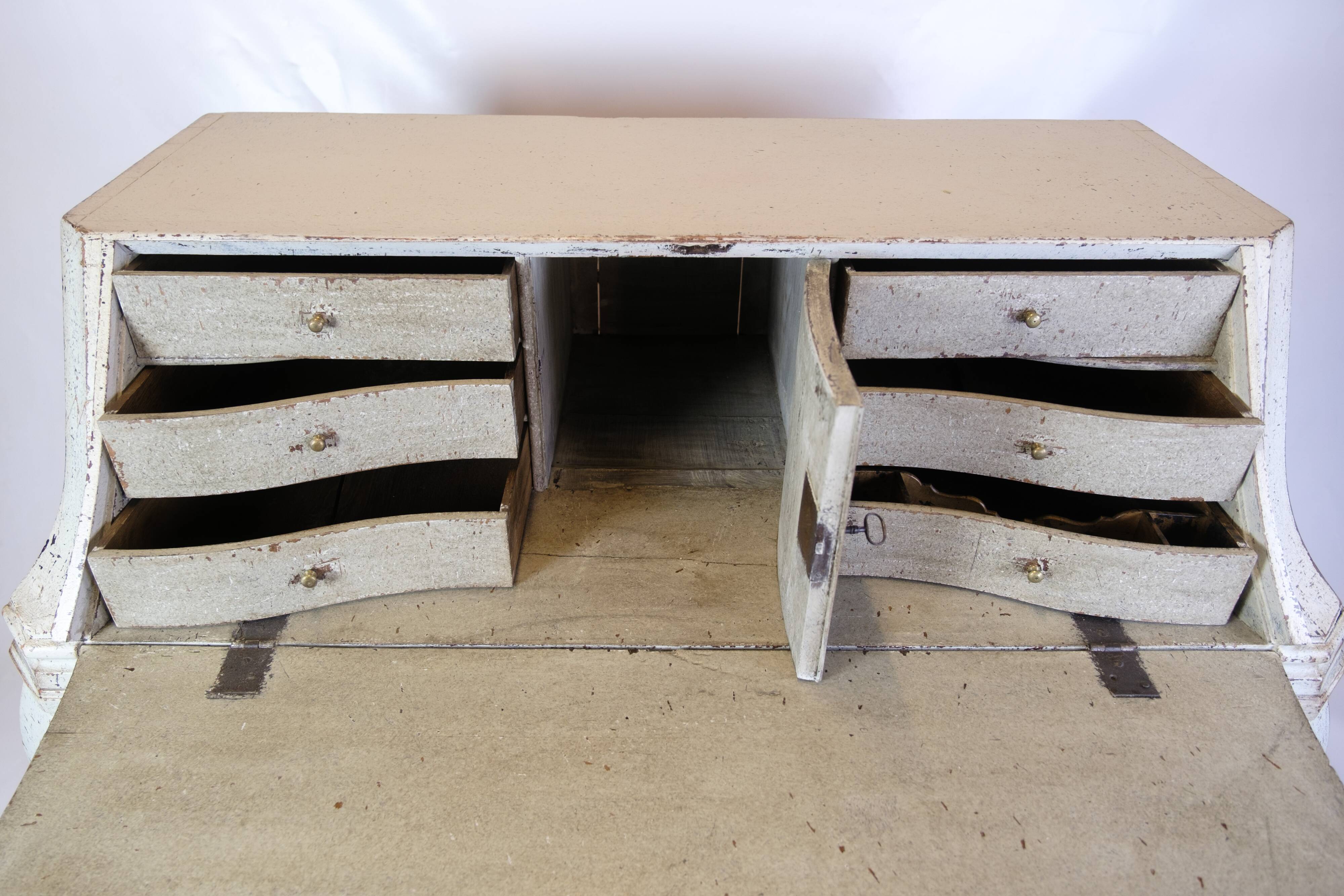 Gustavian Grey Painted Chatol From 1790s