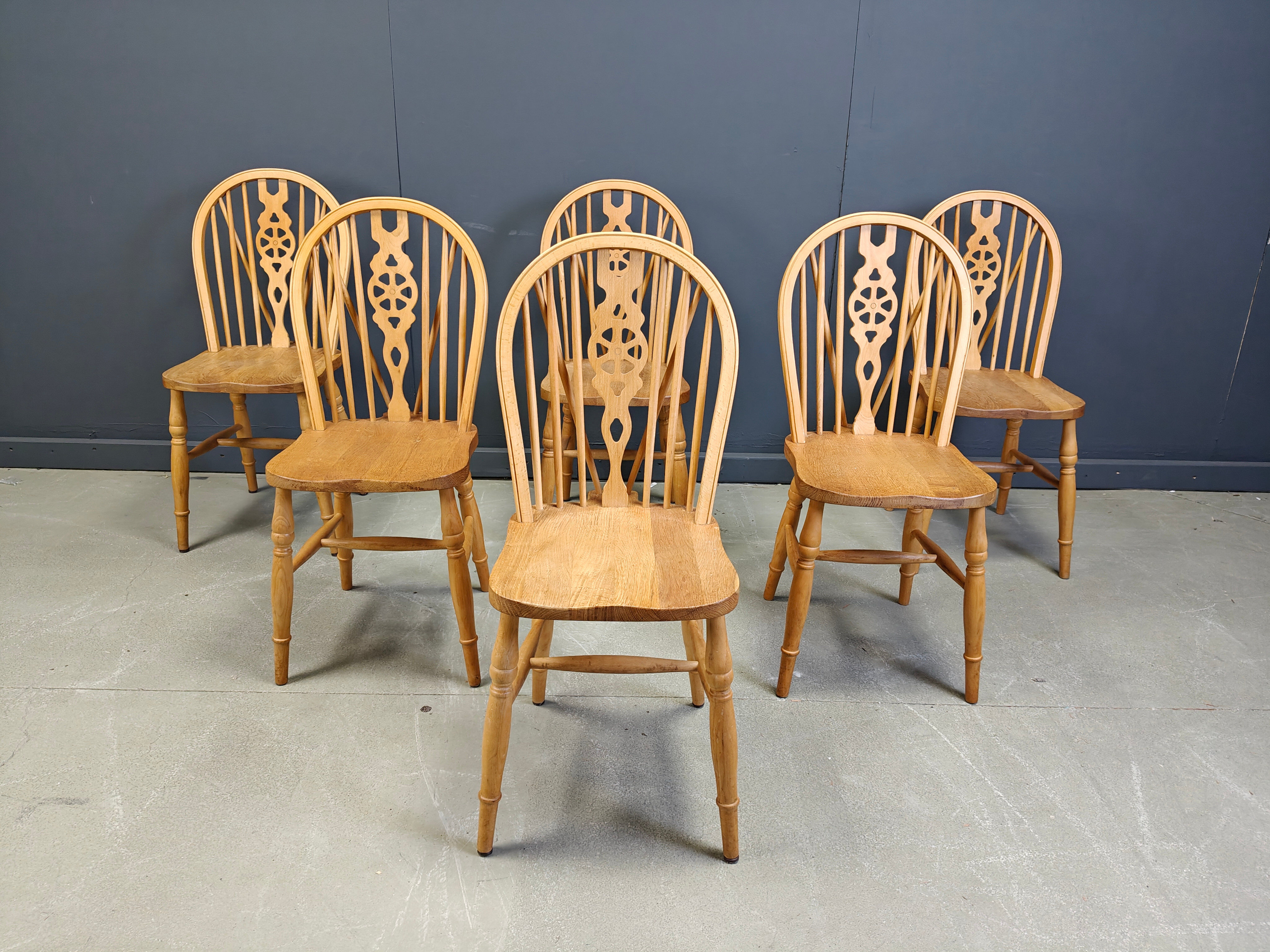 Set of 6 vintage Ercol dining chairs, 1950s