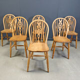 Set of 6 vintage Ercol dining chairs, 1950s