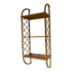 Vintage vertical wall mounted rattan shelf