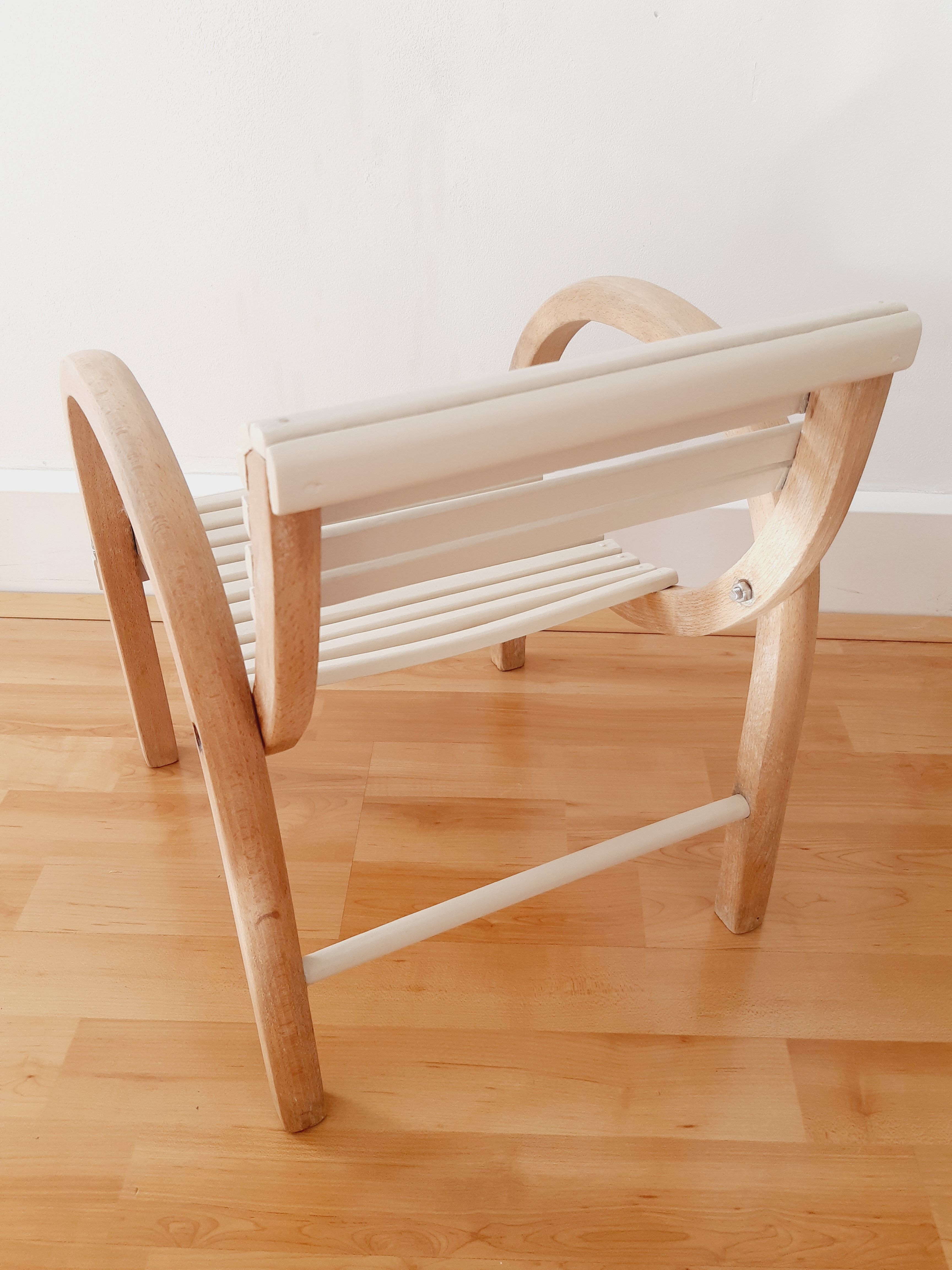 Baumann chair curved wood