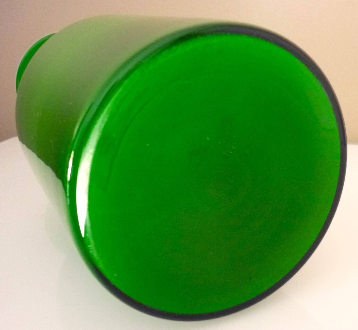 Blown glass bottle vase, Otto Bauer design for Holmegaard, 1970s
