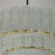 1960s vintage mid century doria ice glass CHANDELIER with 63 glass tubes