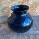 Vintage Black Inlaid Glass Vase International Design LA GALLERIA