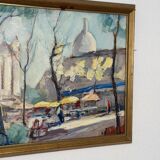 Mid Century Swedish Oil on Panel – “Lakerstationen” by L. Knut Norman