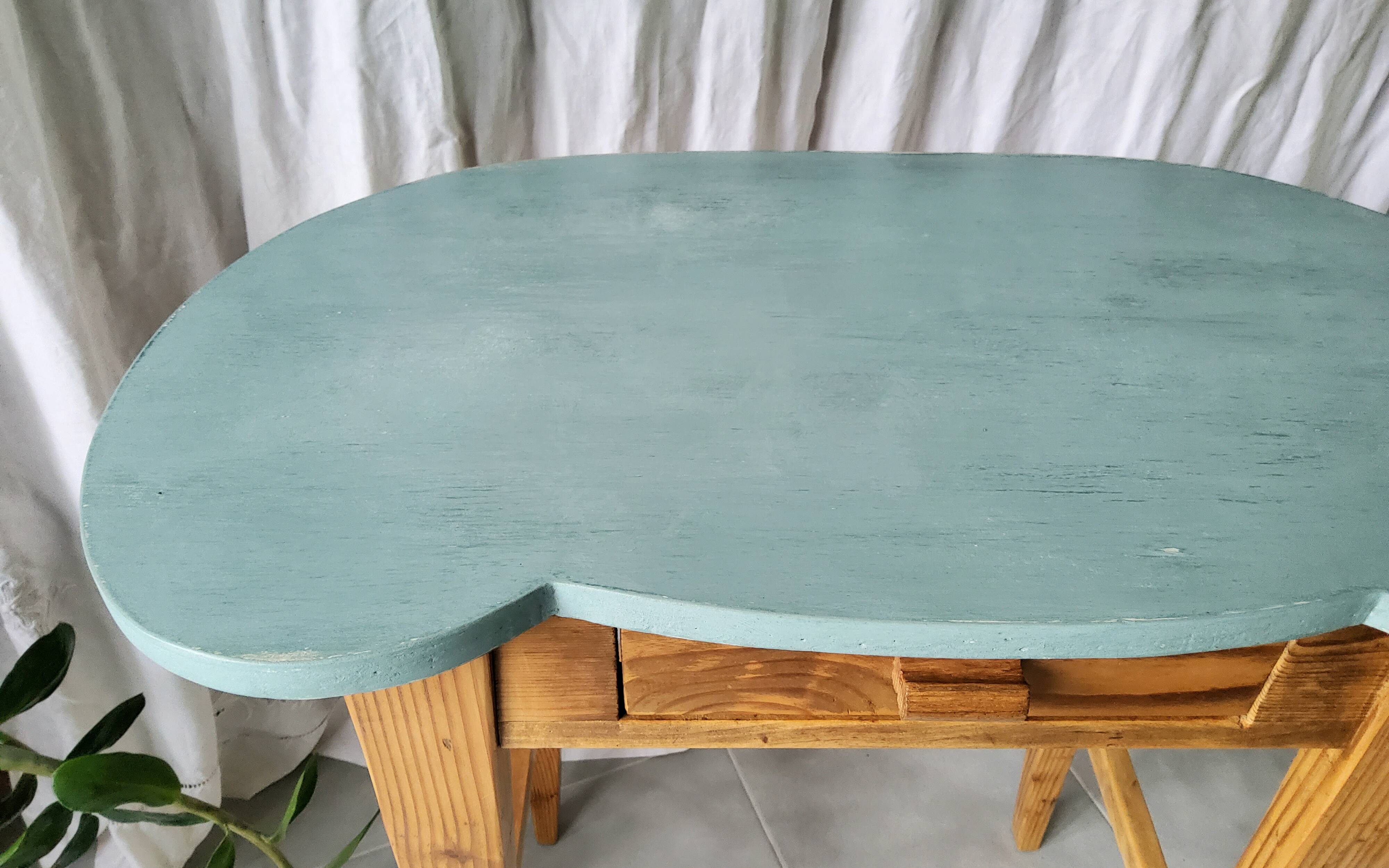 Table, patinated desk