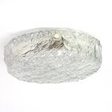 Large round frosted glass ceiling light Murano, Kaiser, Germany, 1970s