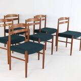 Set of 6 Carl Ekström for Albin Johansson chairs 'Dalarna' teak
