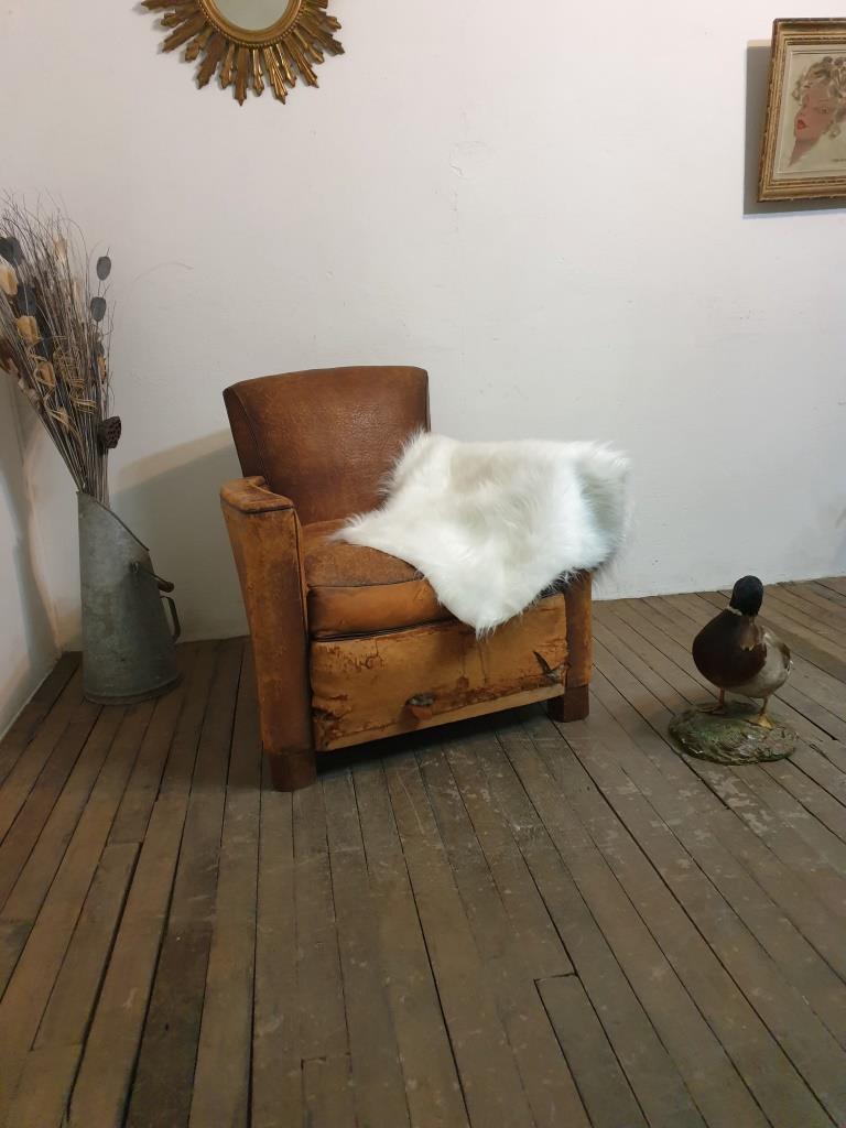 Old club chair - Leather armchair