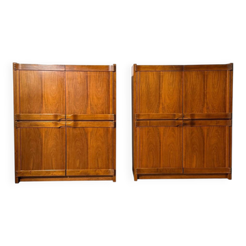 Walnut wardrobe, Franz Xaver Sproll, Switzerland, 1960s
