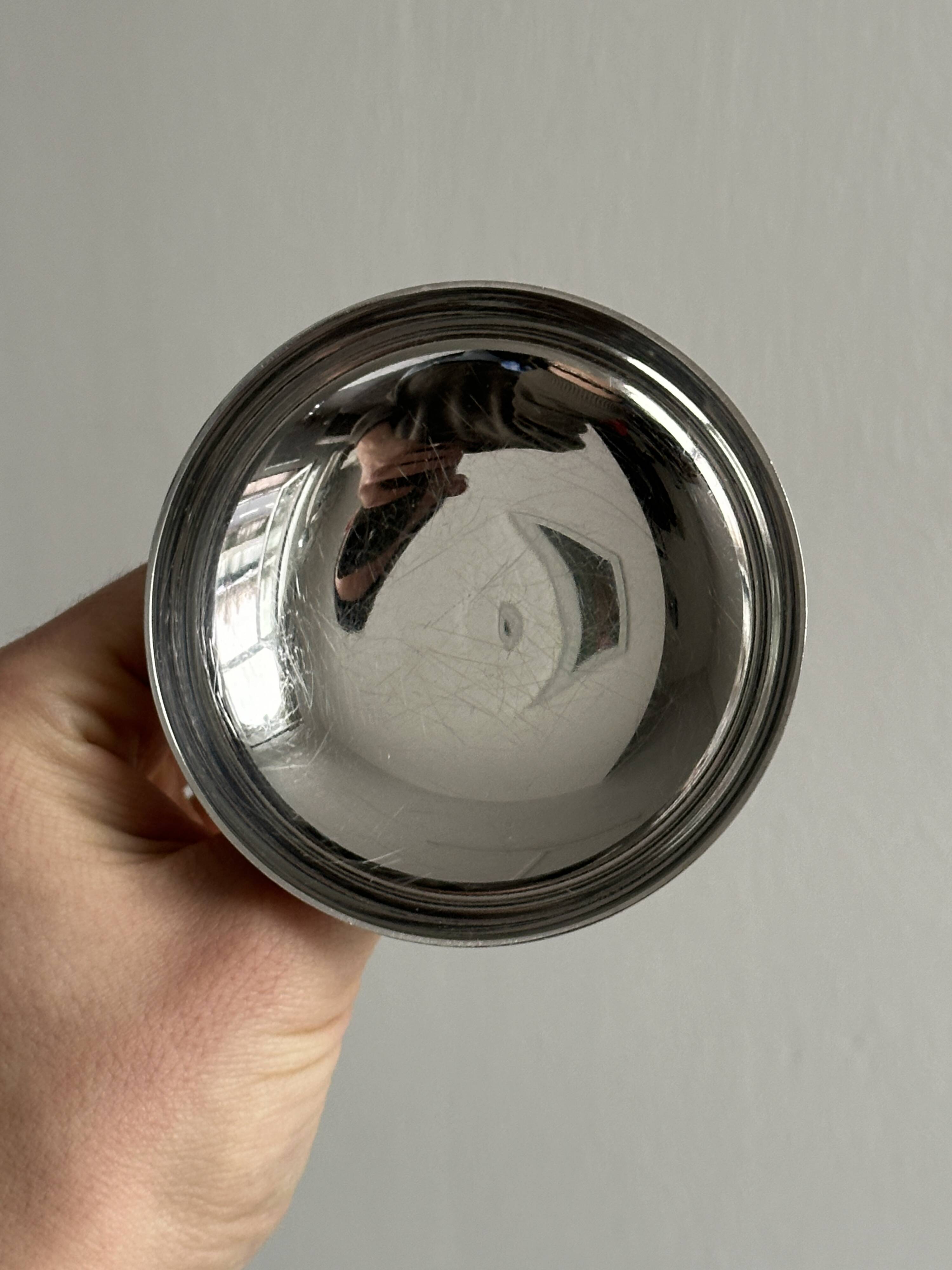 10 stainless steel footed cups, Letang Remy style