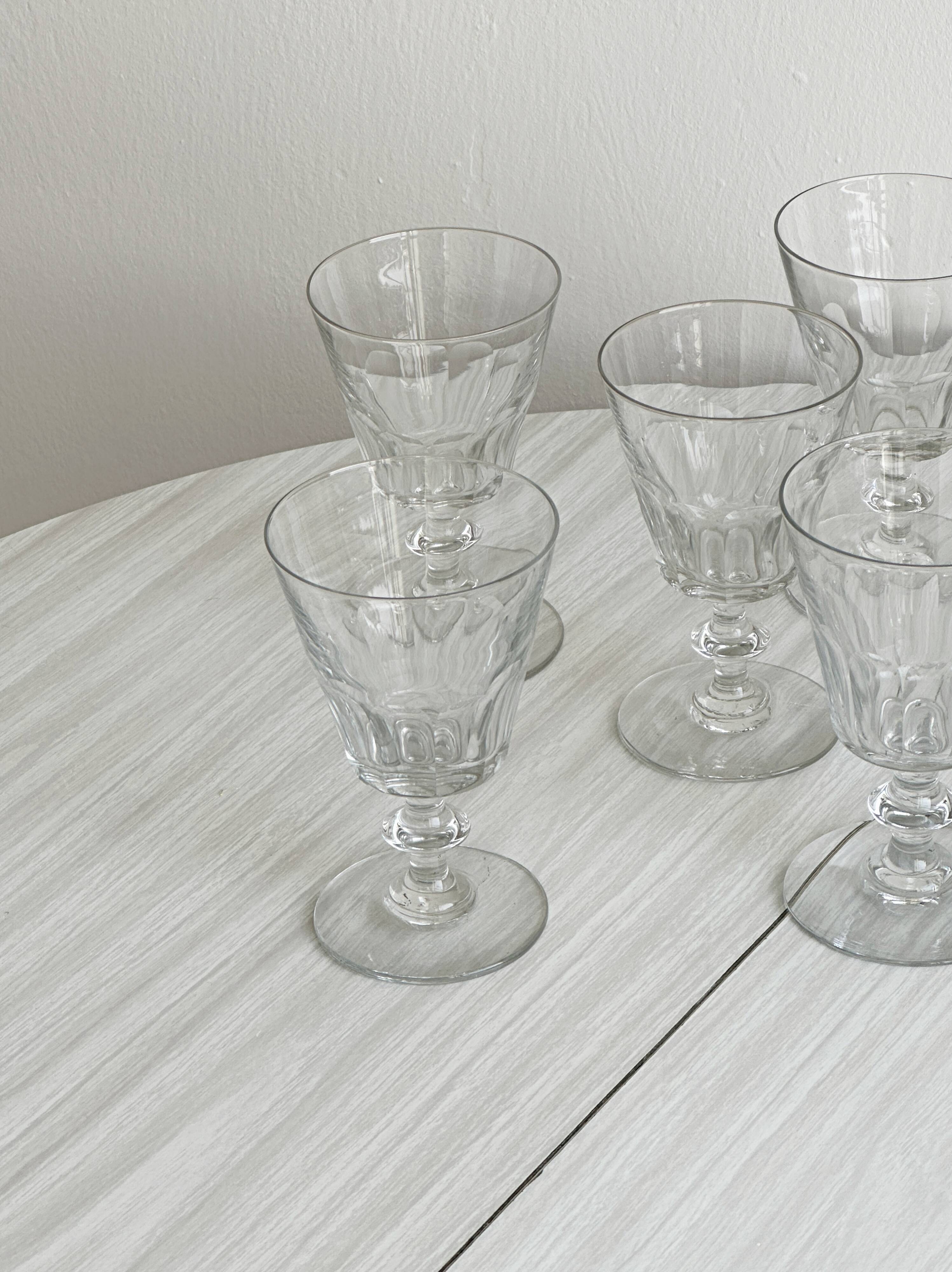 6 glass stemware glasses