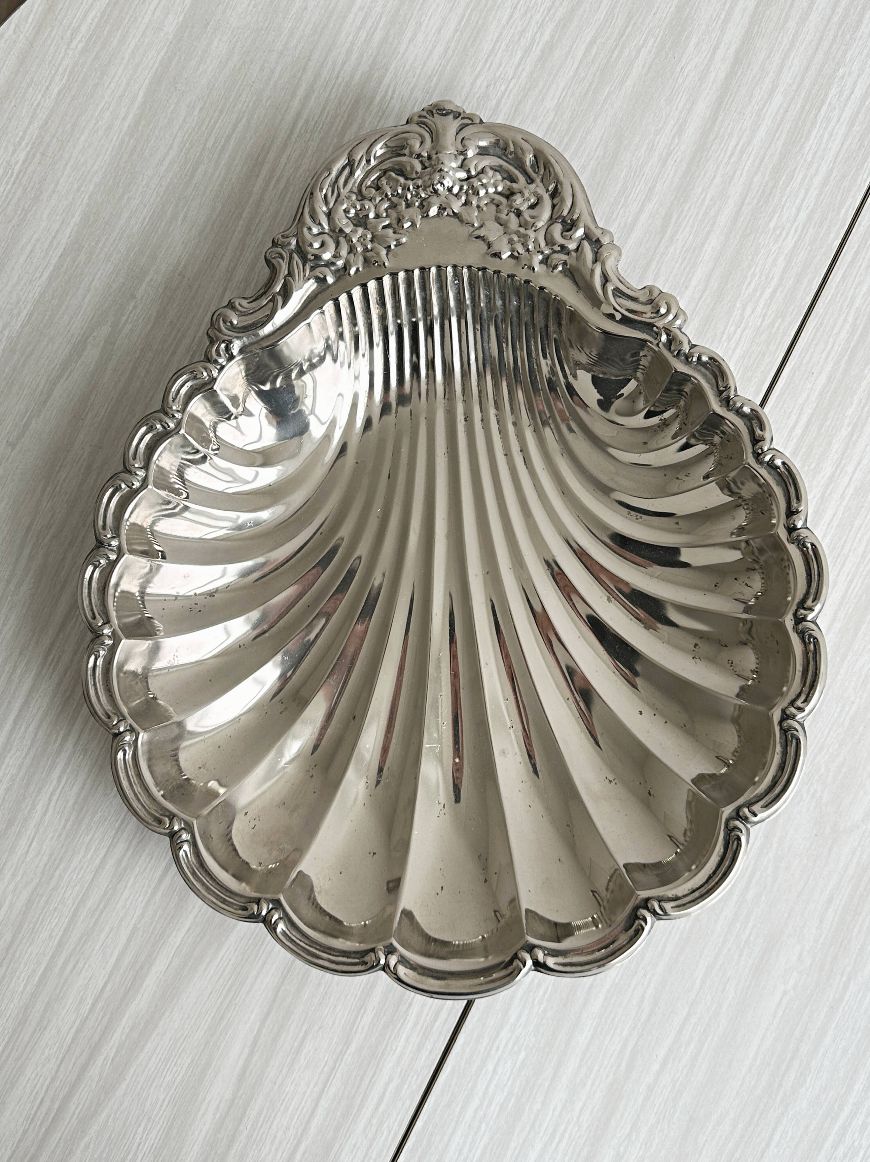 Large metal shell bowl