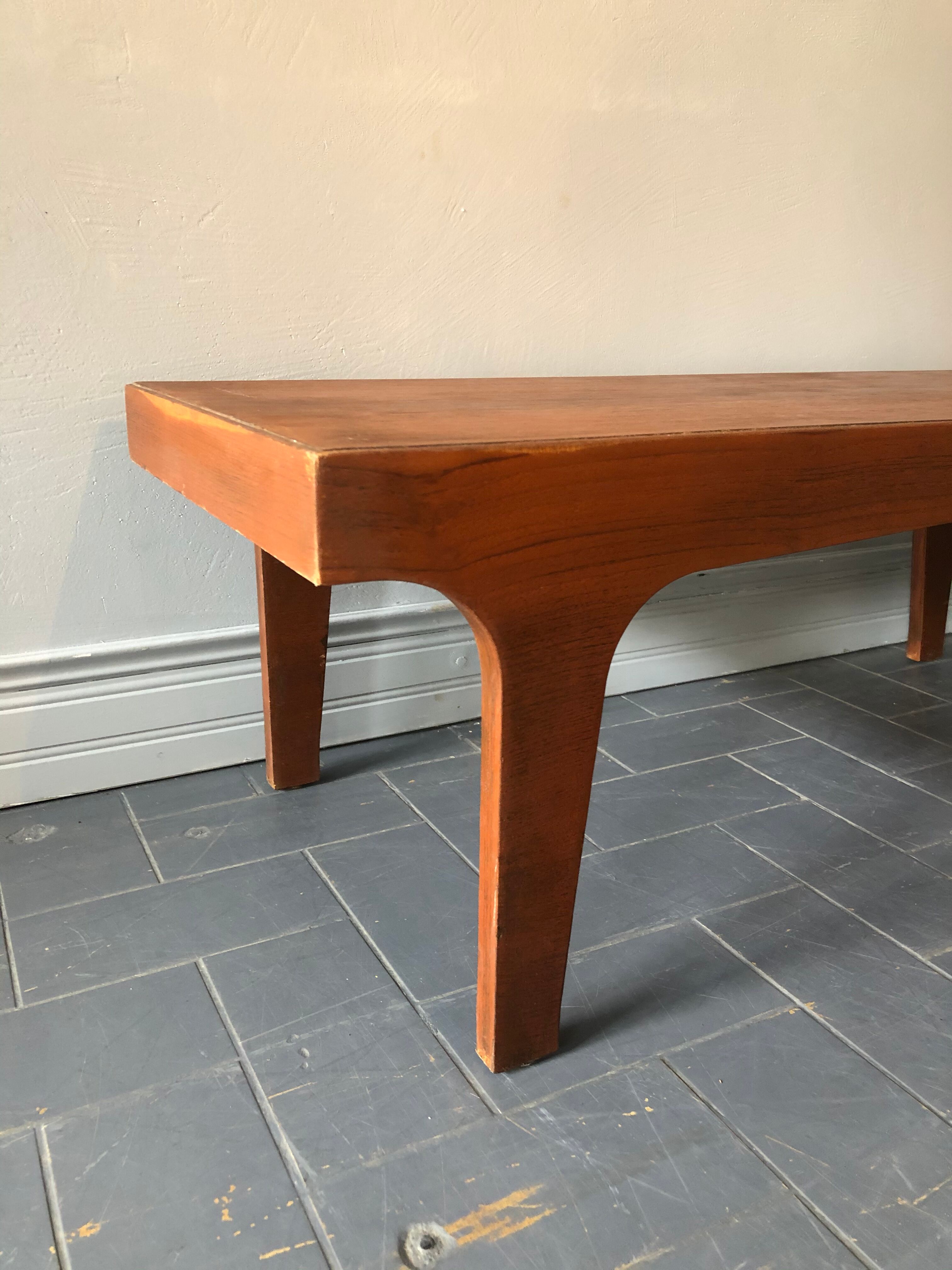 Vintage coffee table teak veneer