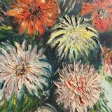 Painting bouquet dahlias