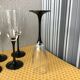 6 champagne flutes Luminarc pied noir