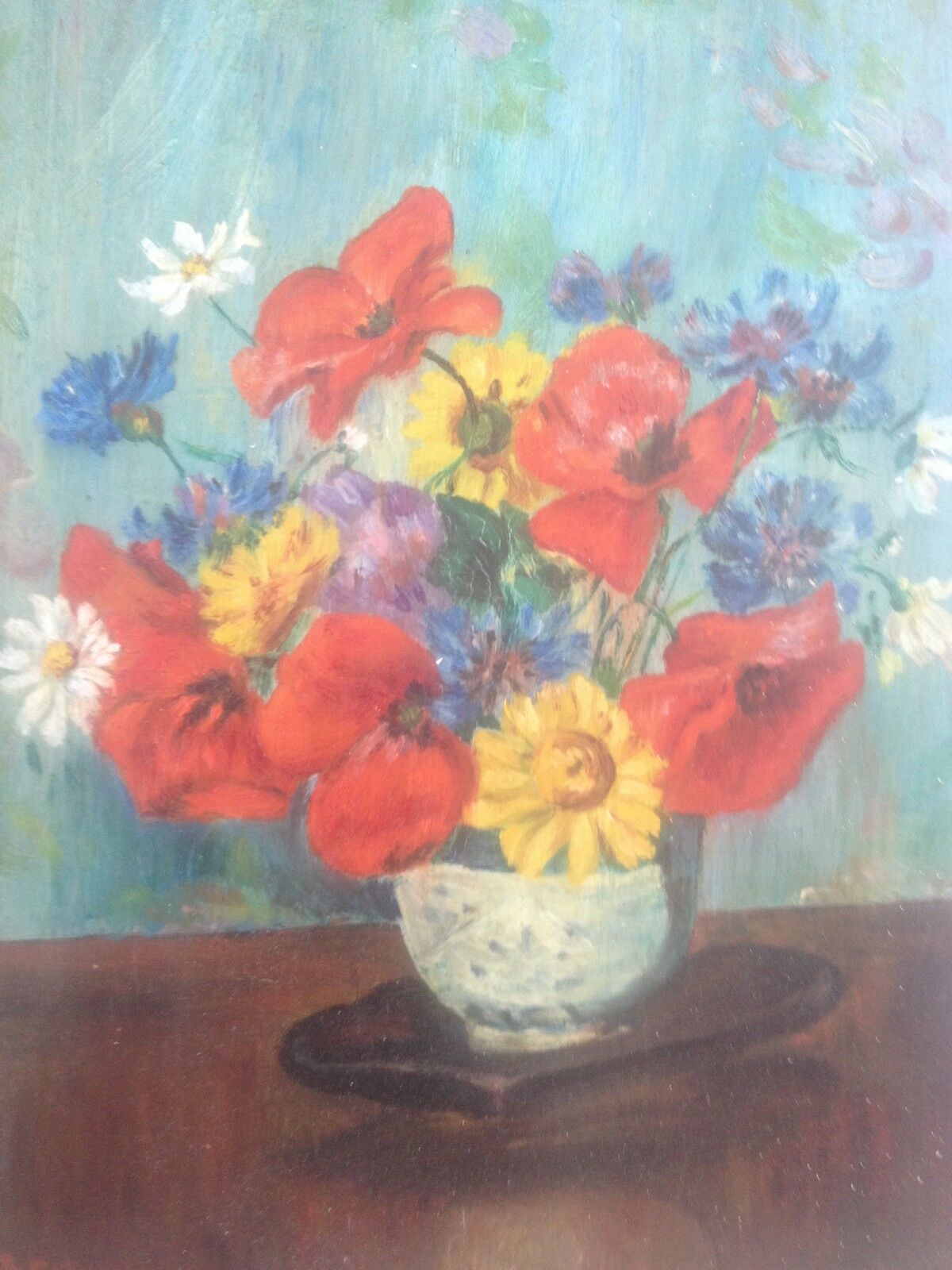 Painting bouquet of flowers by Petitjean