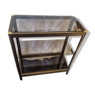 Console design en verre fumé vintage