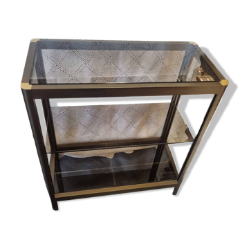 Console design en verre fumé vintage