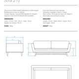 Red Edition 210 sofa anthracite gray
