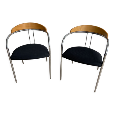 Paire de chaises gondole design