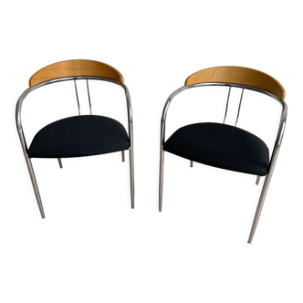 Paire de chaises gondole design