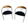 Paire de chaises gondole design
