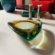 Rectangular ashtray 70s in murano glass sommerso technique