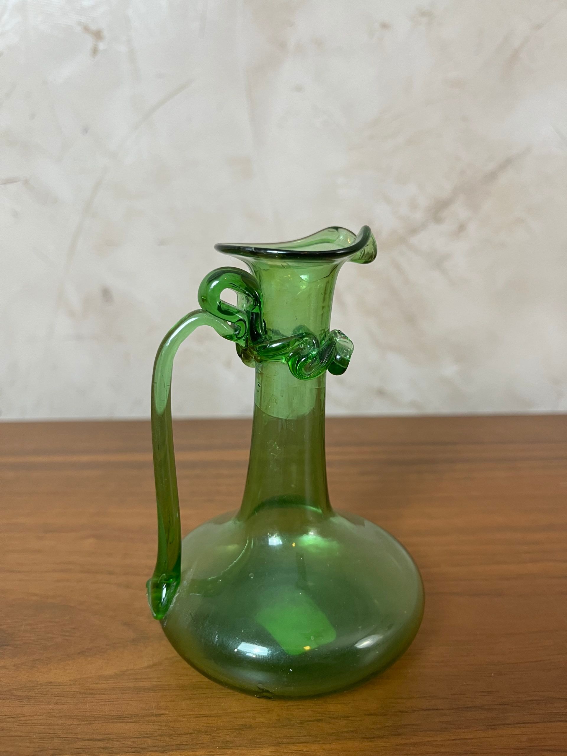 Small glass pitcher