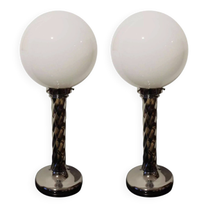 Paire de lampes vintage