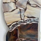 Miroir en mosaïque vintage français