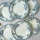 6 assiettes creuses vintage terre de fer clairefontaine modèle "pavot"
