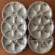 Set of 6 vintage silver plated oyster plates, classic style