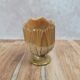 Small antique pressed glass jug in honey colour – moulded decoration