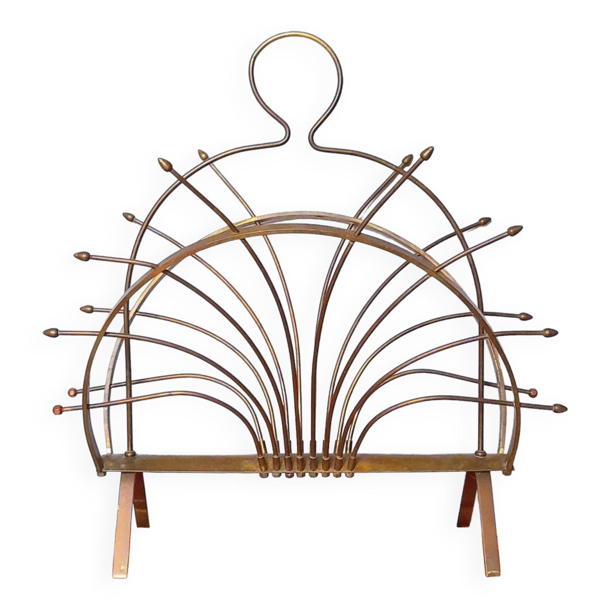 Brass magazine rack 60s
