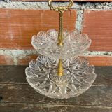 Cake Stand Antique Crystal + Gilded Bronze Trays #