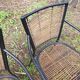 3 fauteuils metal soudé et rotin