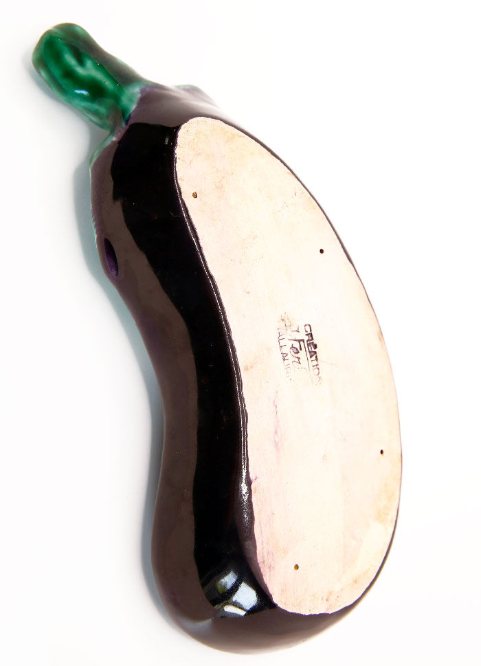 Eggplant cup in slurry by Albert Ferlay in Vallauris, 1950
